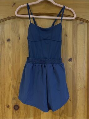 PINK Victoria's Secret Navy Blue Strappy Romper